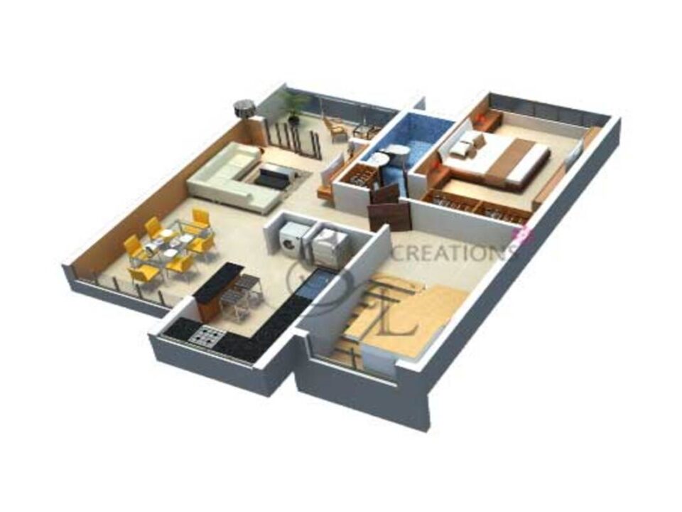 3d image of a room
